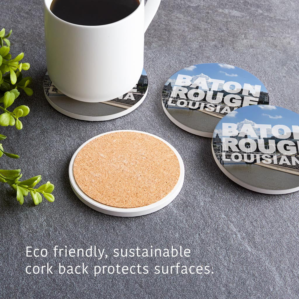 Baton Rouge Louisiana Photo | Absorbent Coasters | Set of 4 | Min 2