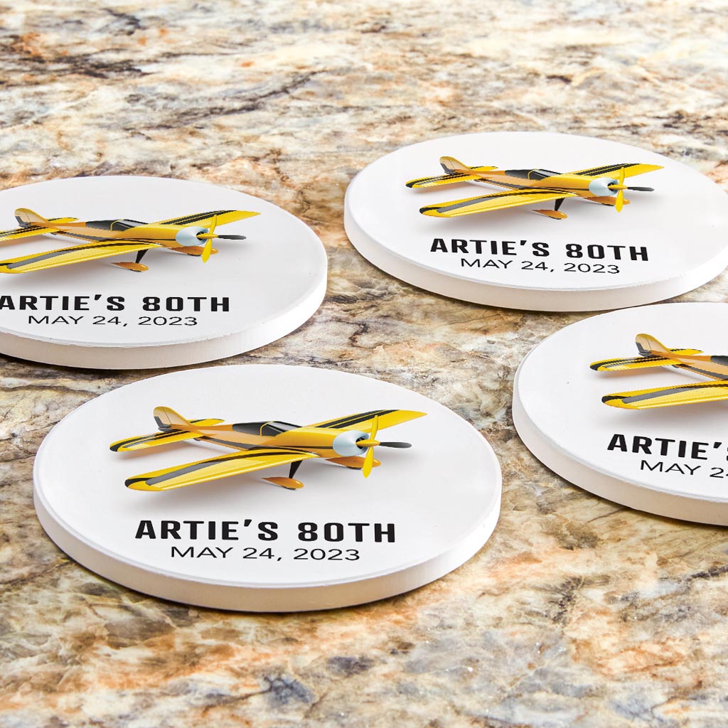 Arties 80Th Birthday | Absorbent Coasters | Set of 4 | Min 2