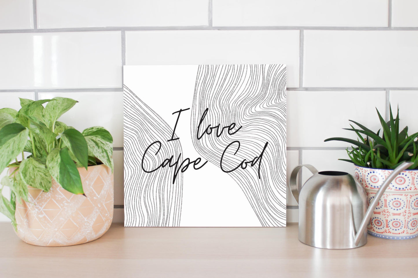 Minimalistic B&W Cape Cod I Love Cape Cod | Wood Sign | Eaches | Min 2