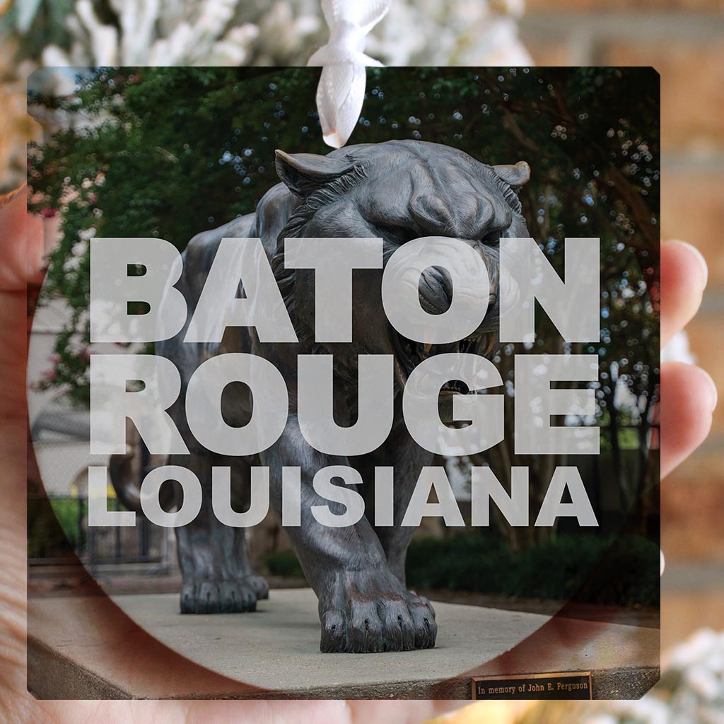 Baton Rouge Louisiana Photo | Wood Ornament | Eaches | Min 6