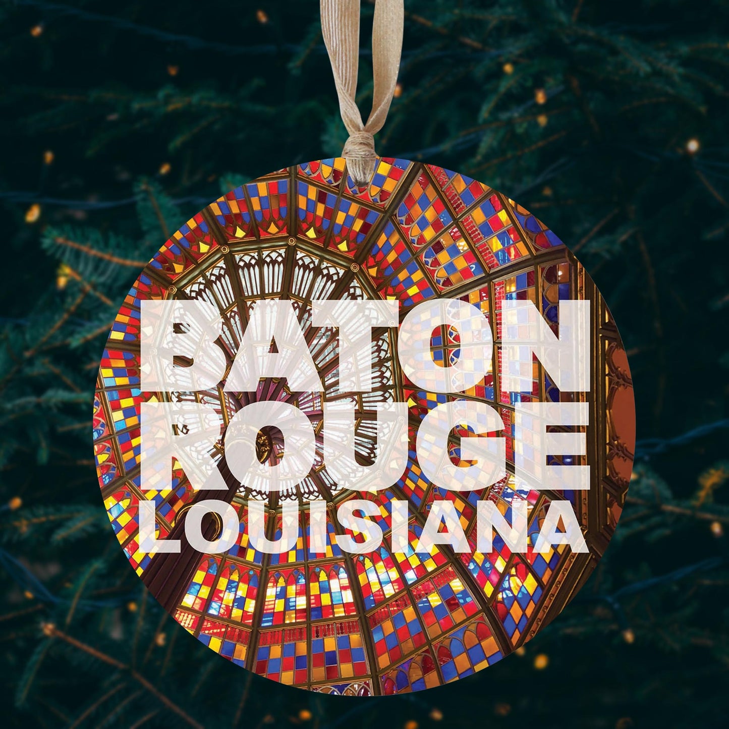 Baton Rouge Louisiana Photo | Wood Ornament | Eaches | Min 1