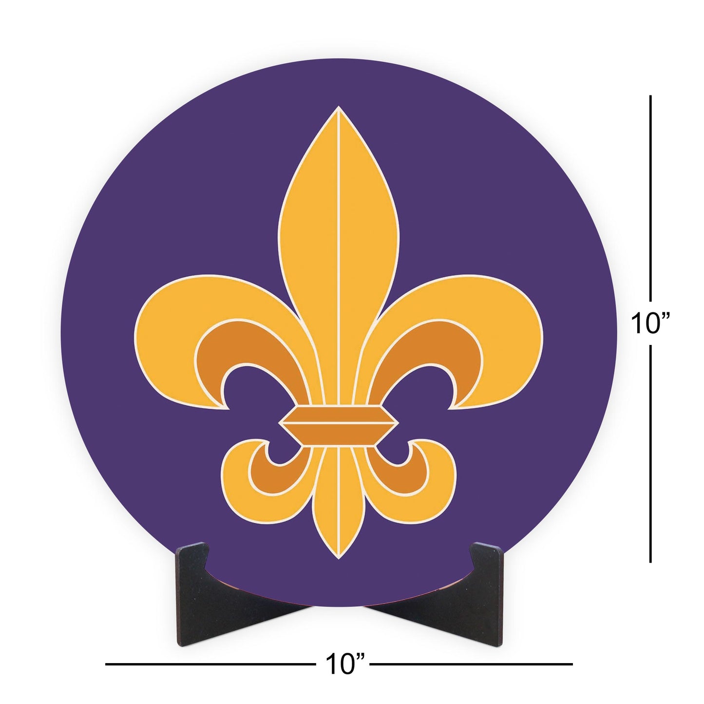 Purple Gold Louisiana Fleur De Lis | Wood Sign | Eaches | Min 1