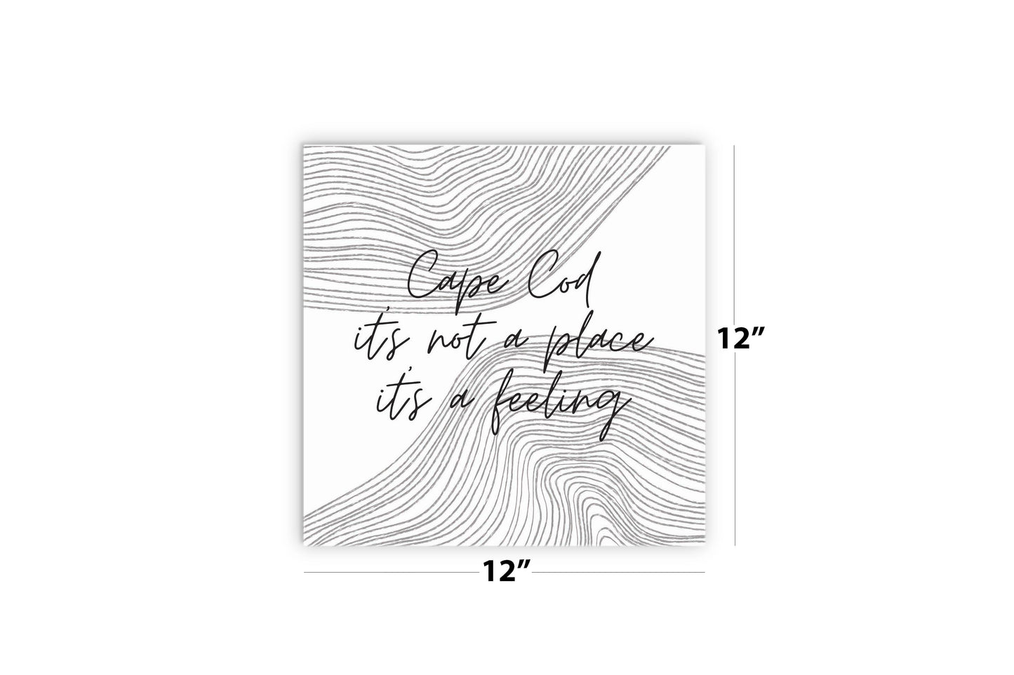 Minimalistic B&W Cape Cod A Feeling | Wood Sign | Eaches | Min 2