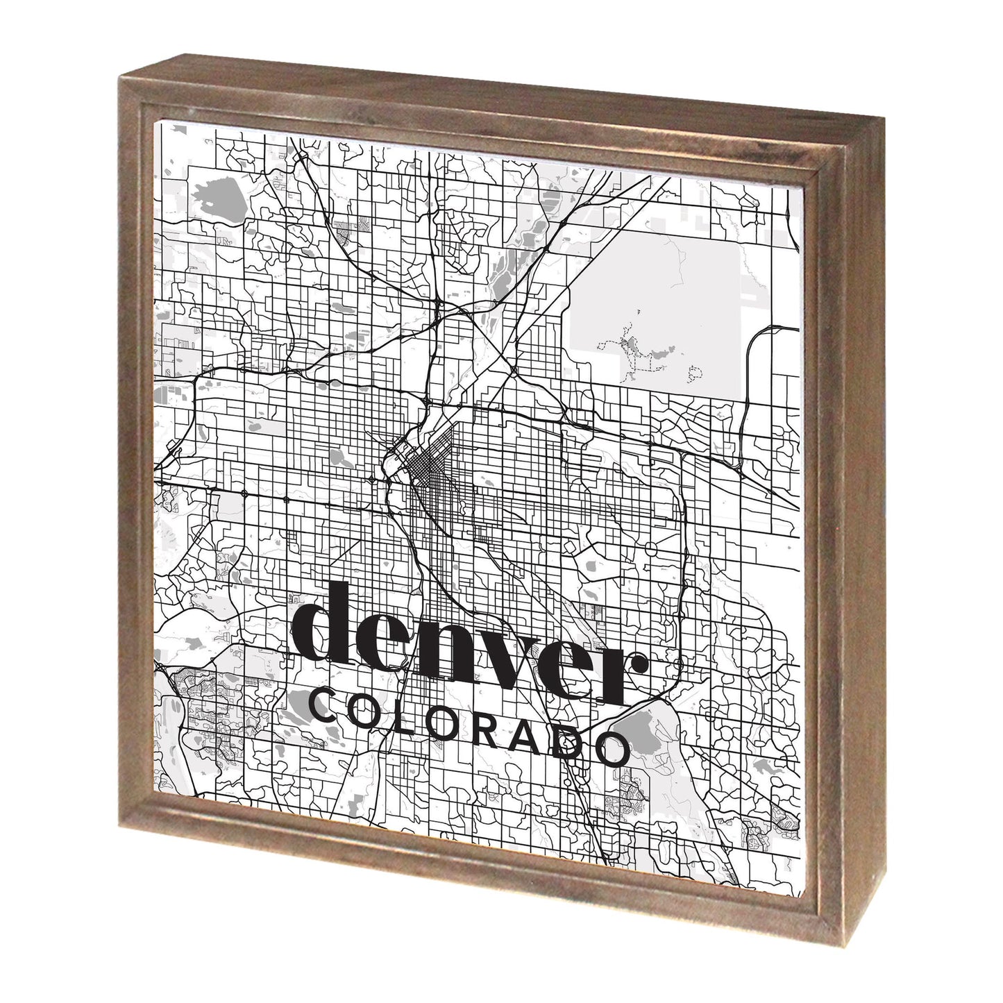 Black And White White Map Colorado Denver | Wood Sign | Eaches | Min 1