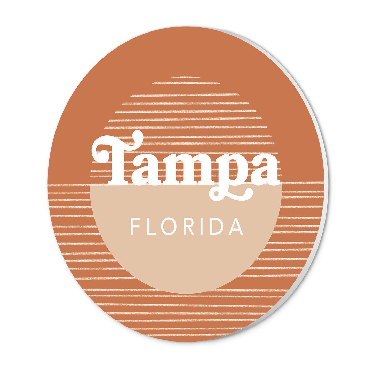 Vintage Groove Half Circle Lines Florida Tampa | Wood Sign | Eaches | Min 1