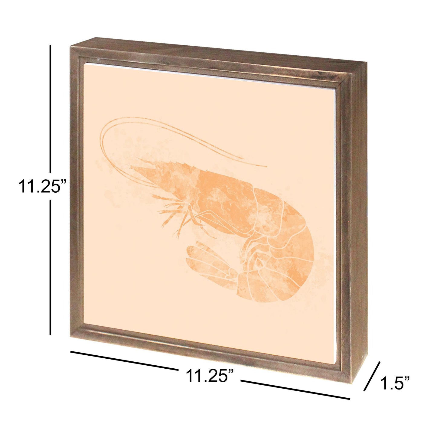 Louisiana Colorful Water Color Shrimp | Wood Sign | Eaches | Min 1