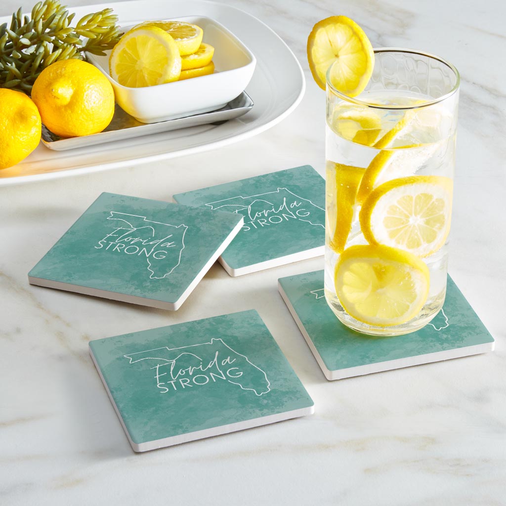 Florida Strong Blue | Absorbent Coasters | Set of 4 | Min 2