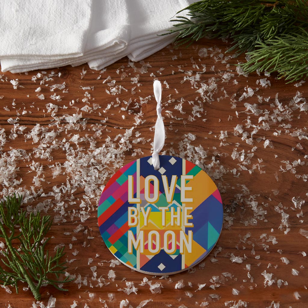 Love By The Moon | Wood Ornament | Eaches | Min 6