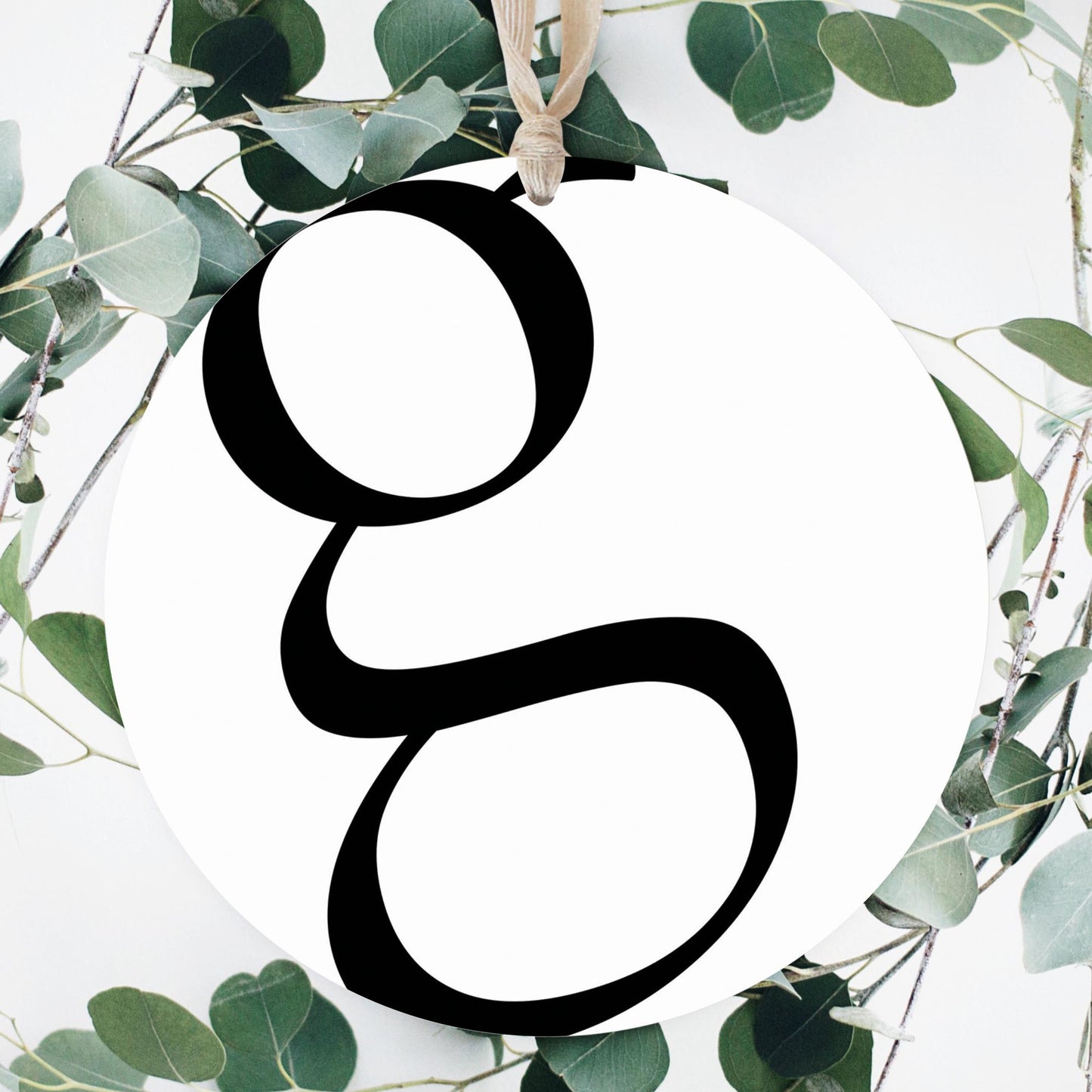 Minimalist Monogram G| Wood Ornament | Eaches | Min 1