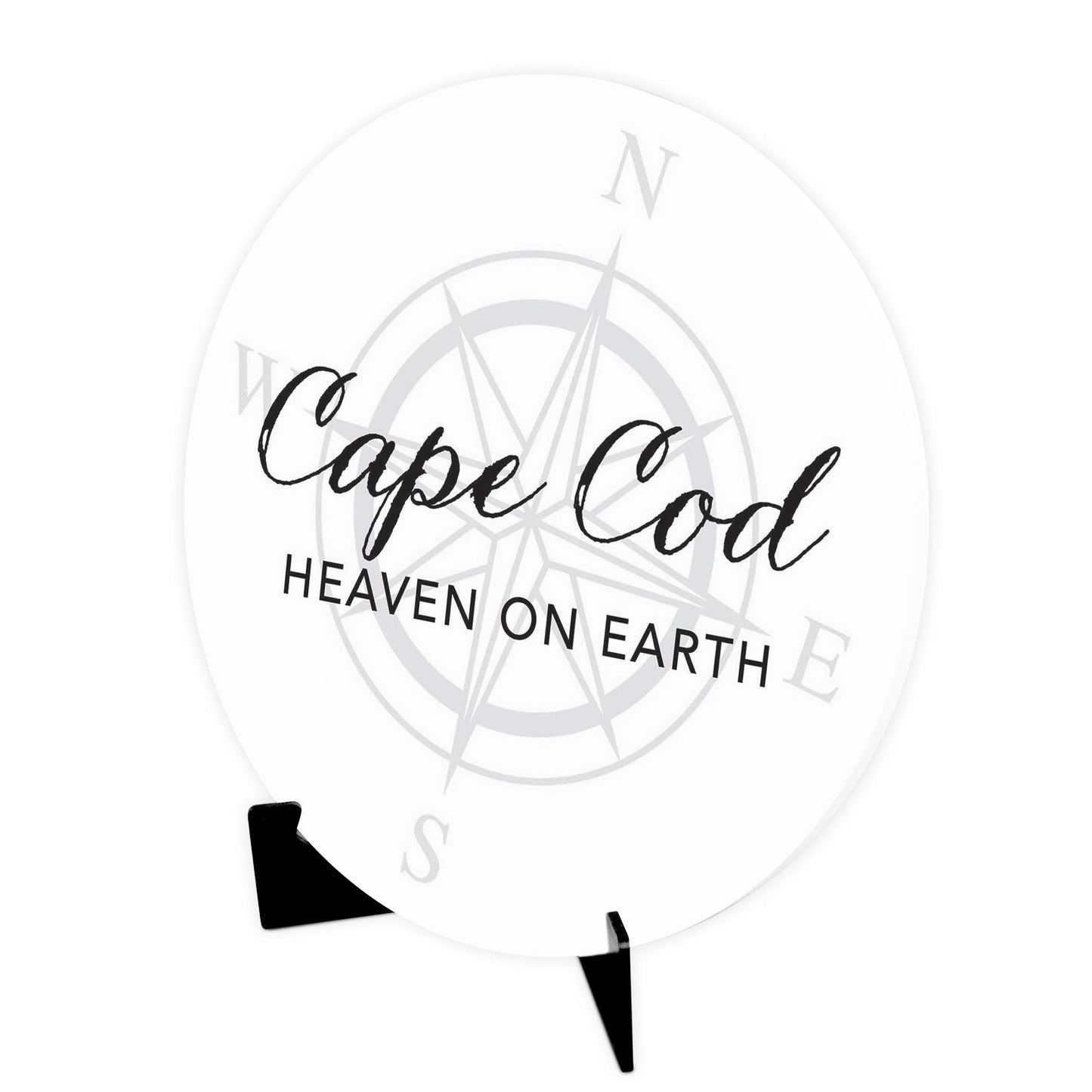 Minimalistic B&W Cape Cod Heaven On Earth | Wood Sign | Eaches | Min 1