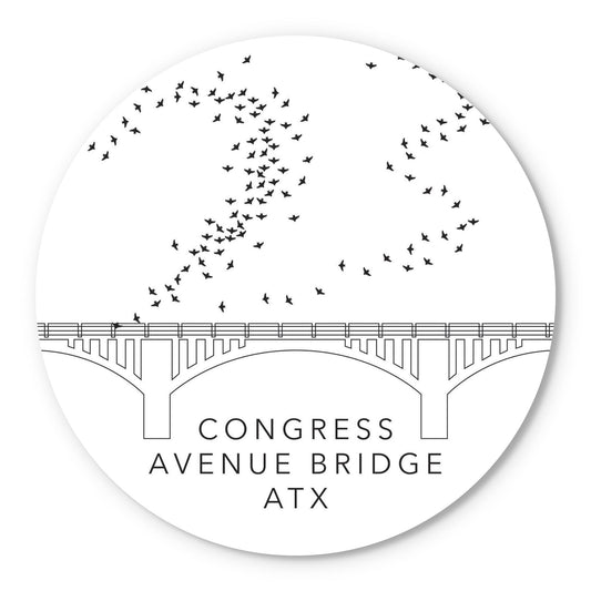 Minimalist B&W Texas Austin Congress Avenue Bridge | Wood Sign | Eaches | Min 1