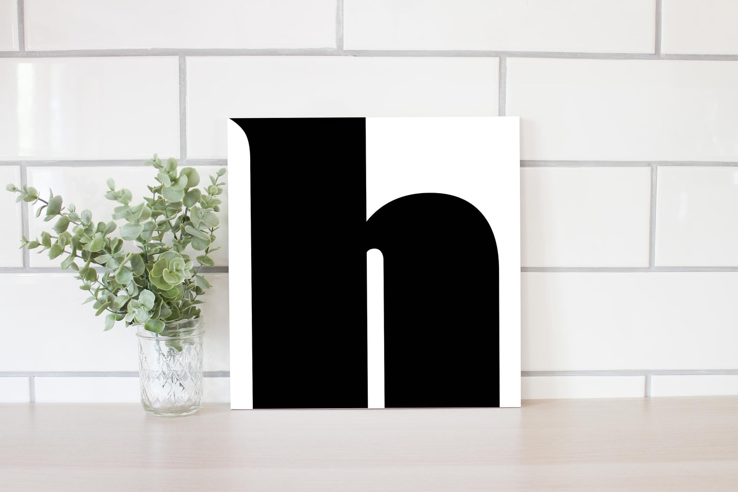 Fun Chunky Monogram H | Wood Sign | Eaches | Min 2