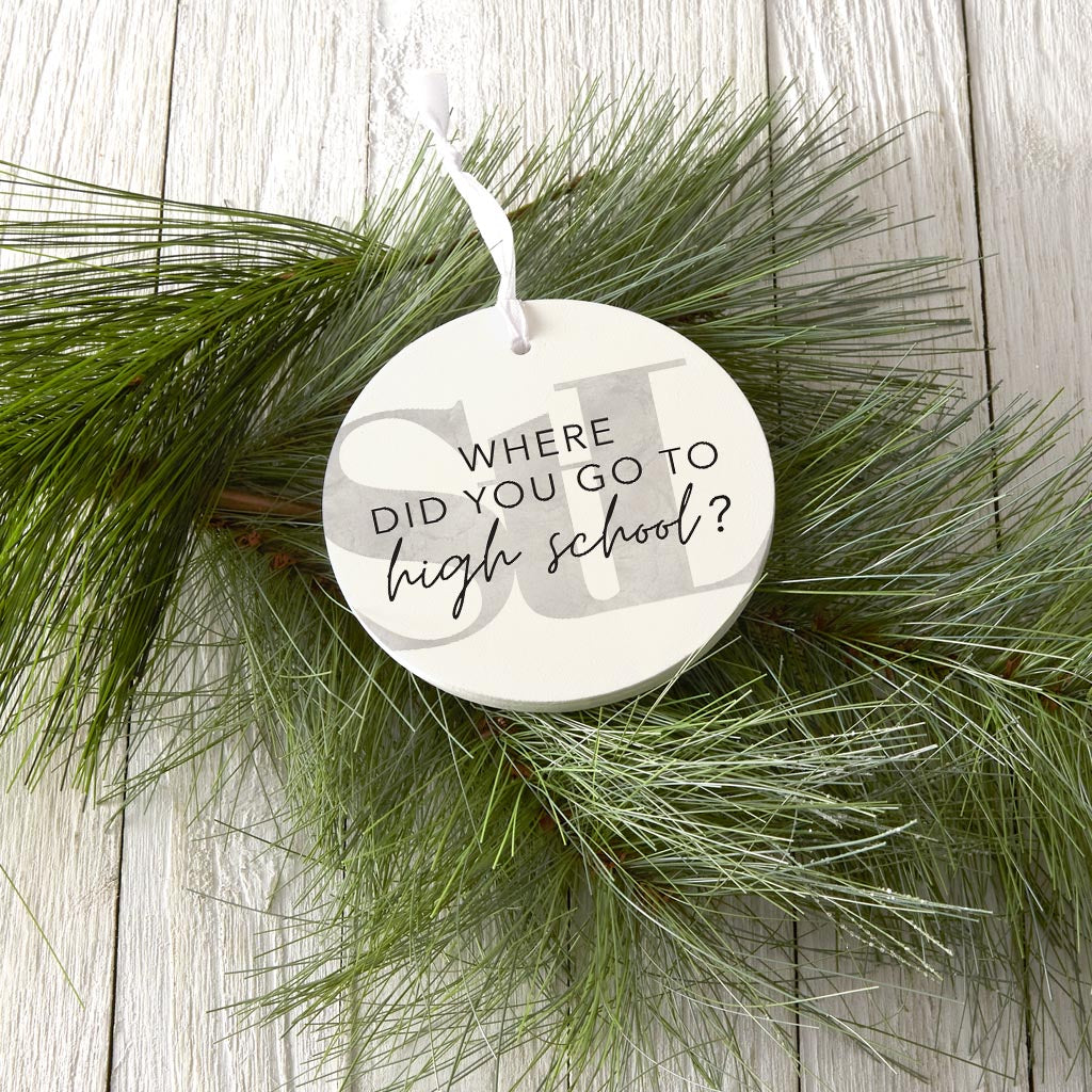 Minimalist B&W Missouri High School Quote | Wood Ornament | Eaches | Min 6