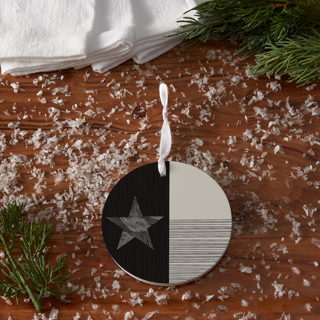 Modern Texas State Flag Abstract Lines| Wood Ornament | Eaches | Min 6