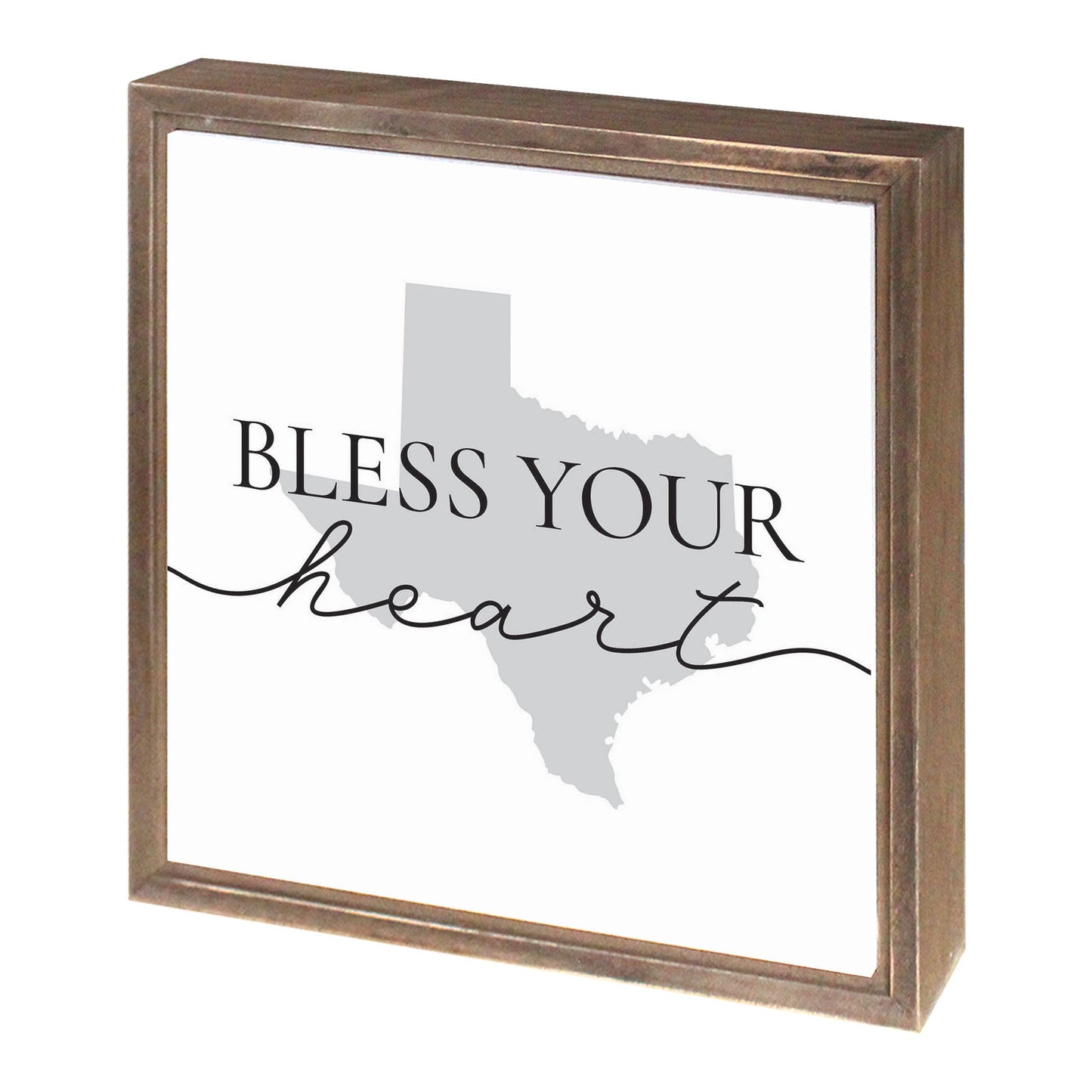 Minimalistic B&W Texas Bless Your Heart | Wood Sign | Eaches | Min 1