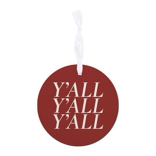 Modern Minimalist Oklahoma Yall | Wood Ornament | Eaches | Min 6