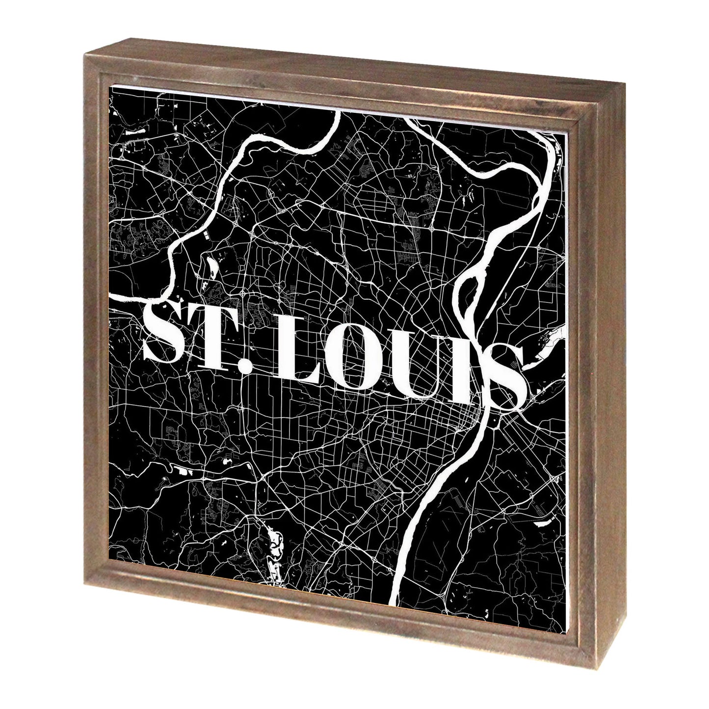 Minimalist B&W Missouri St Louis Map | Wood Sign | Eaches | Min 1