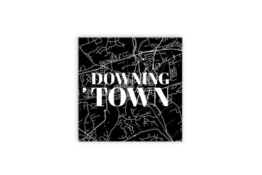 Minimalistic B&W Pennsylvania Downingtown Map | Wood Sign | Eaches | Min 2