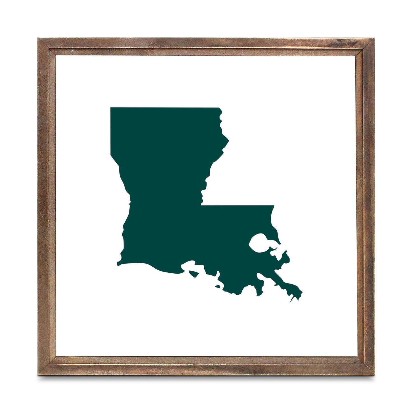 Blue White Louisiana State Shape | Wood Sign | Eaches | Min 1