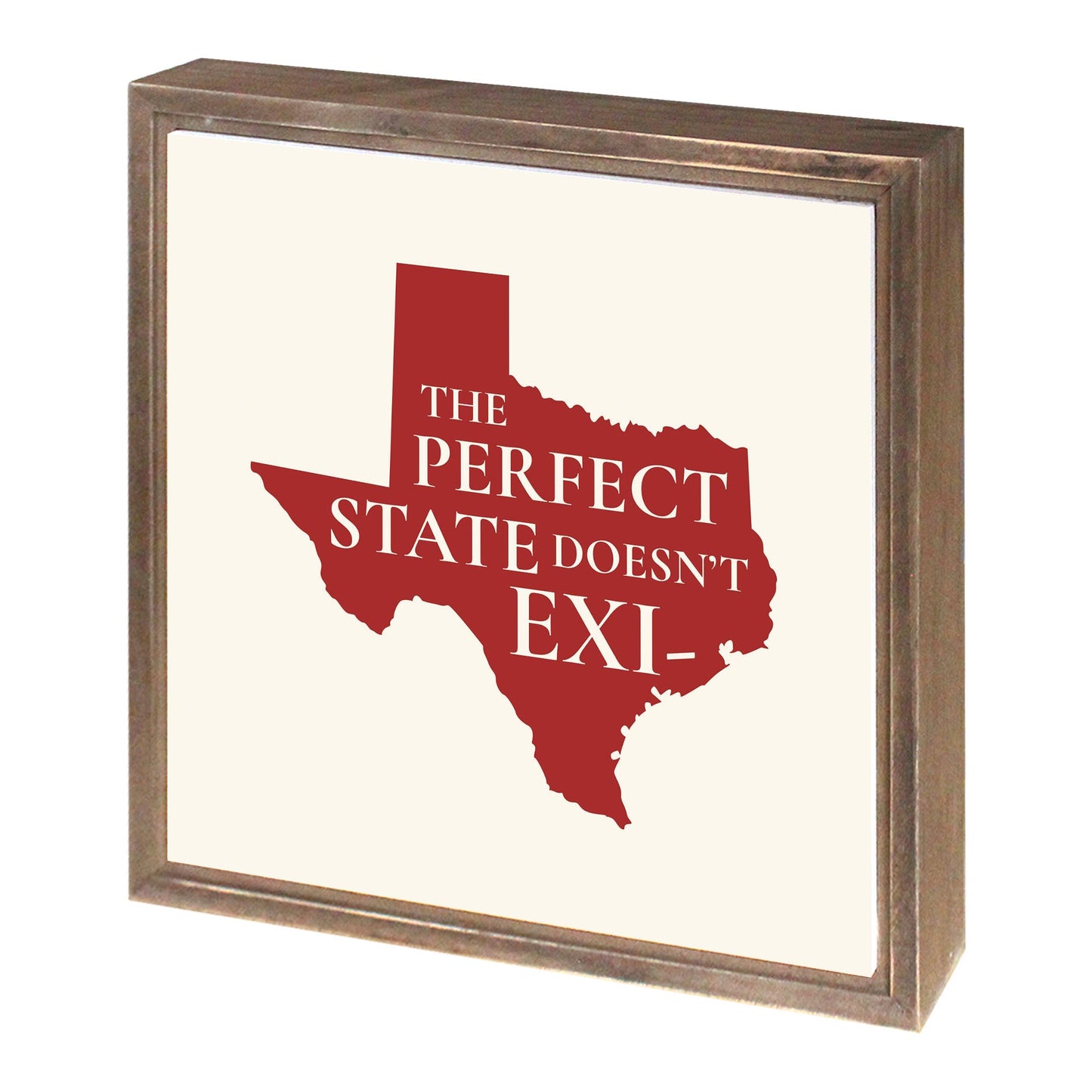 Modern Minimalist Texas Colors Perfect State | Wood Sign | Eaches | Min 1