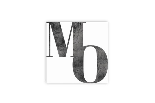 Minimalist B&W Missouri White Initials | Wood Sign | Eaches | Min 2