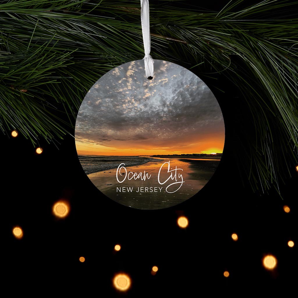 OCNJ Photo With Text | Wood Ornament | Eaches | Min 6