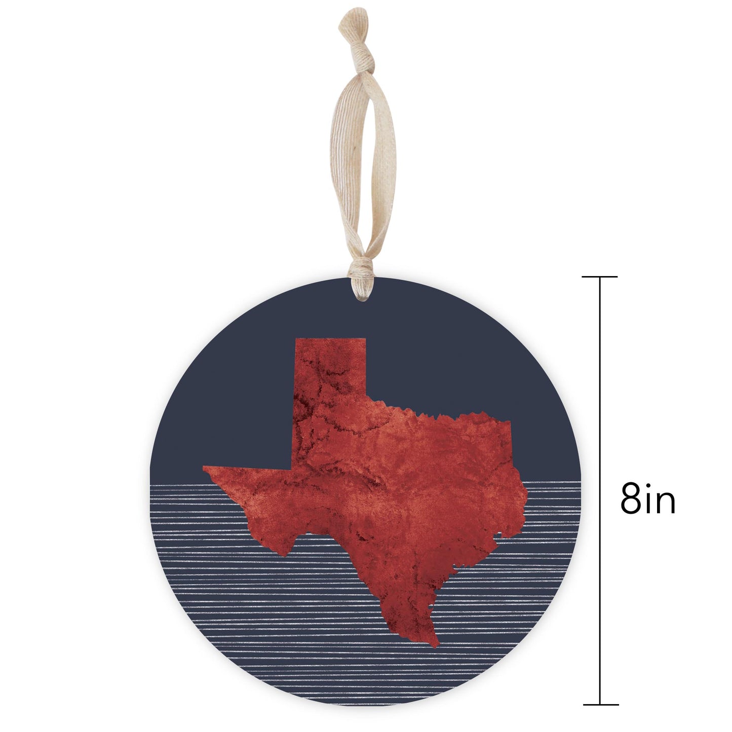 Modern Minimalist Texas Straight Line State Shape | Wood Ornament | Eaches | Min 1