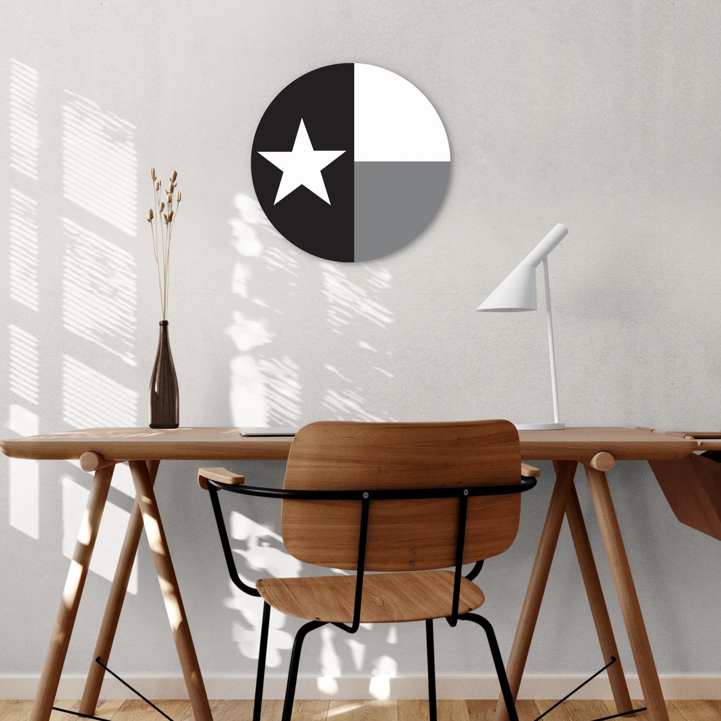 Minimalistic B&W Texas State Flag | Wood Sign | Eaches | Min 1