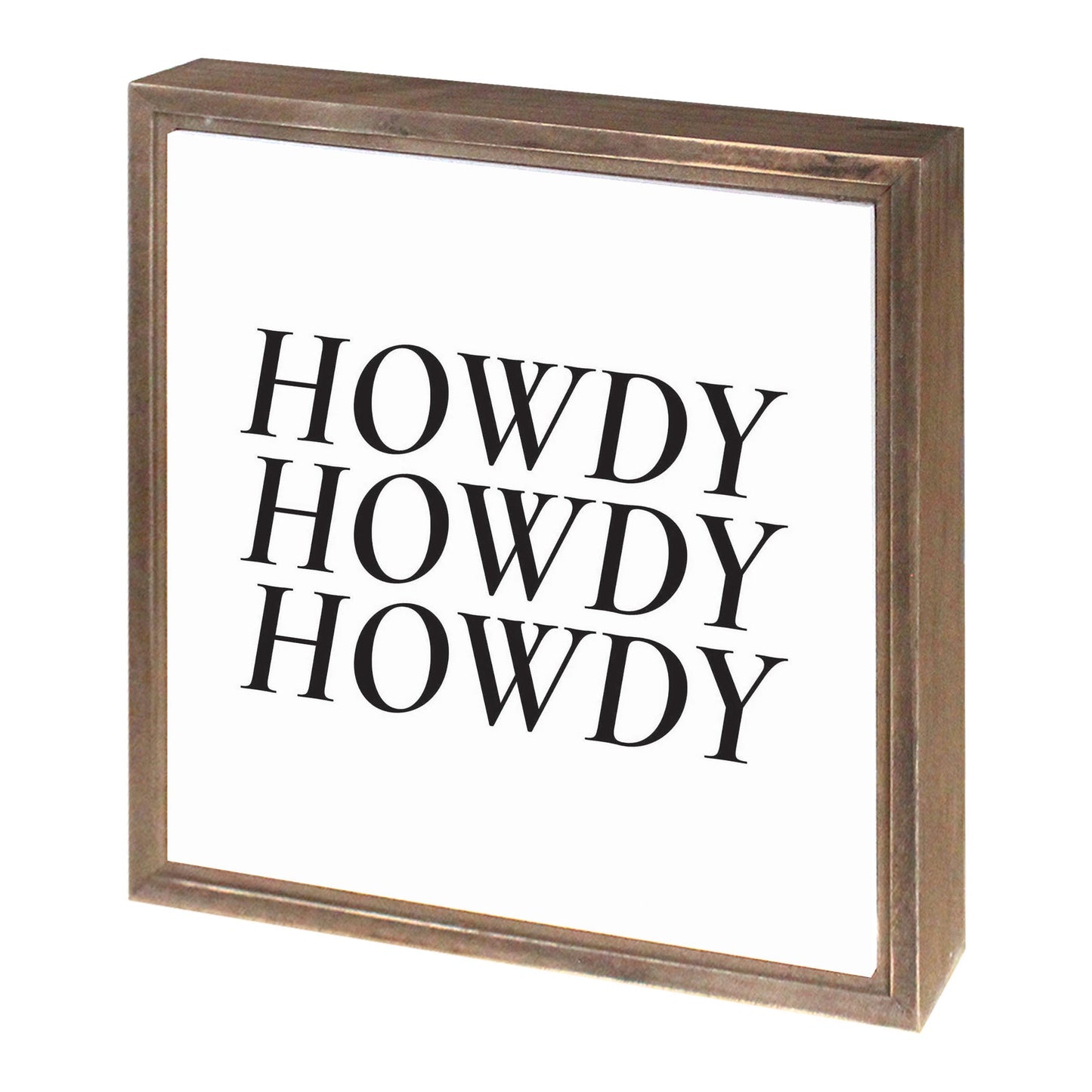 Minimalistic B&W Texas Howdy | Wood Sign | Eaches | Min 1