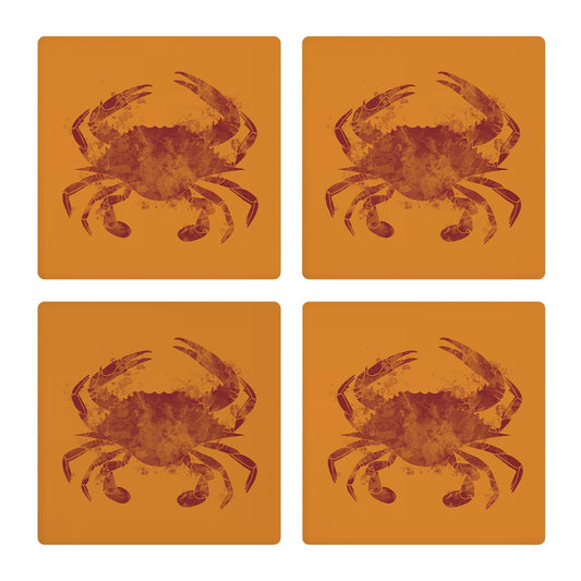 Louisiana Colorful Water Color Blue Crab | Absorbent Coasters | Set of 4 | Min 2