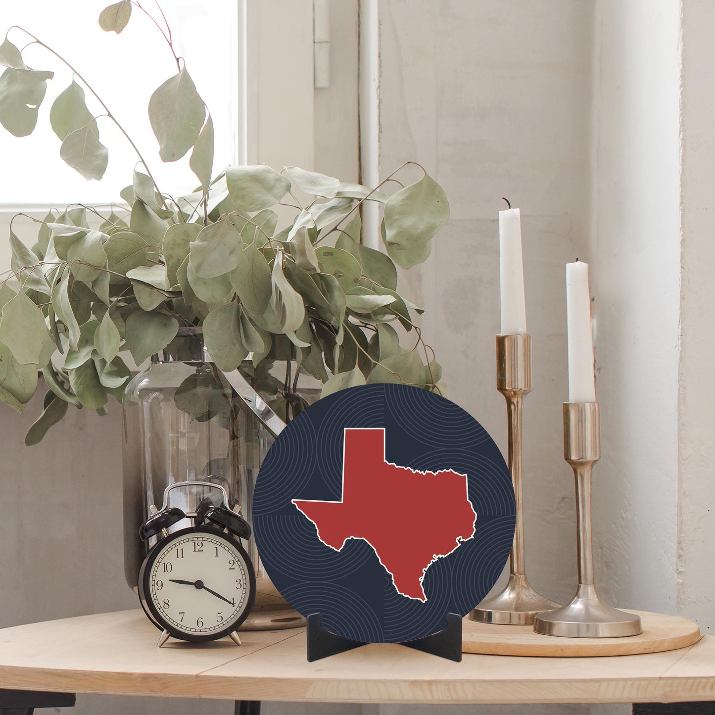 Modern Minimalist Texas Colors Shape | Wood Sign | Eaches | Min 1