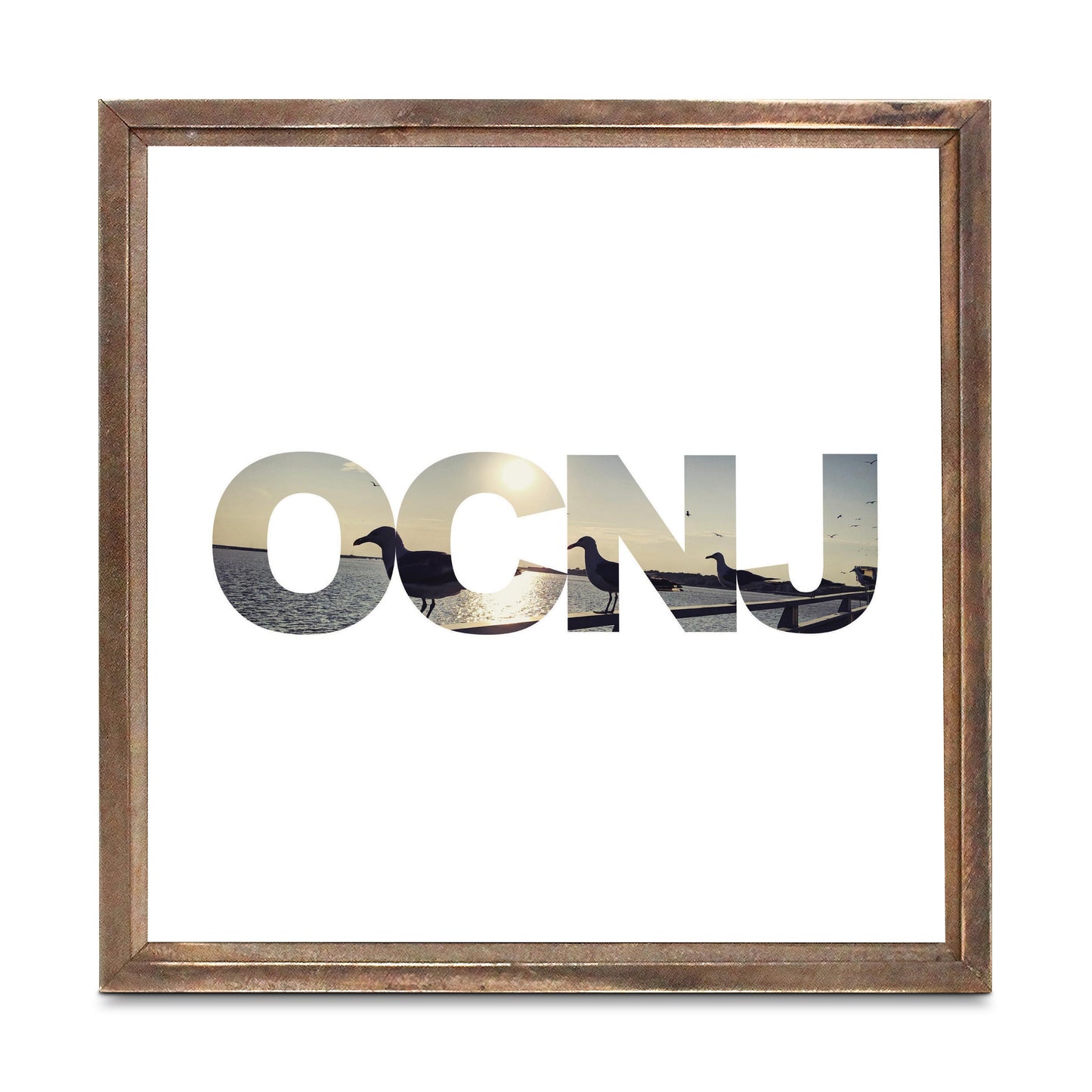 OCNJ Photo With Text | Wood Sign | Eaches | Min 1