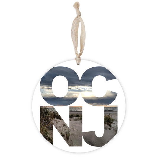 OCNJ Photo With Text | Wood Ornament | Eaches | Min 1