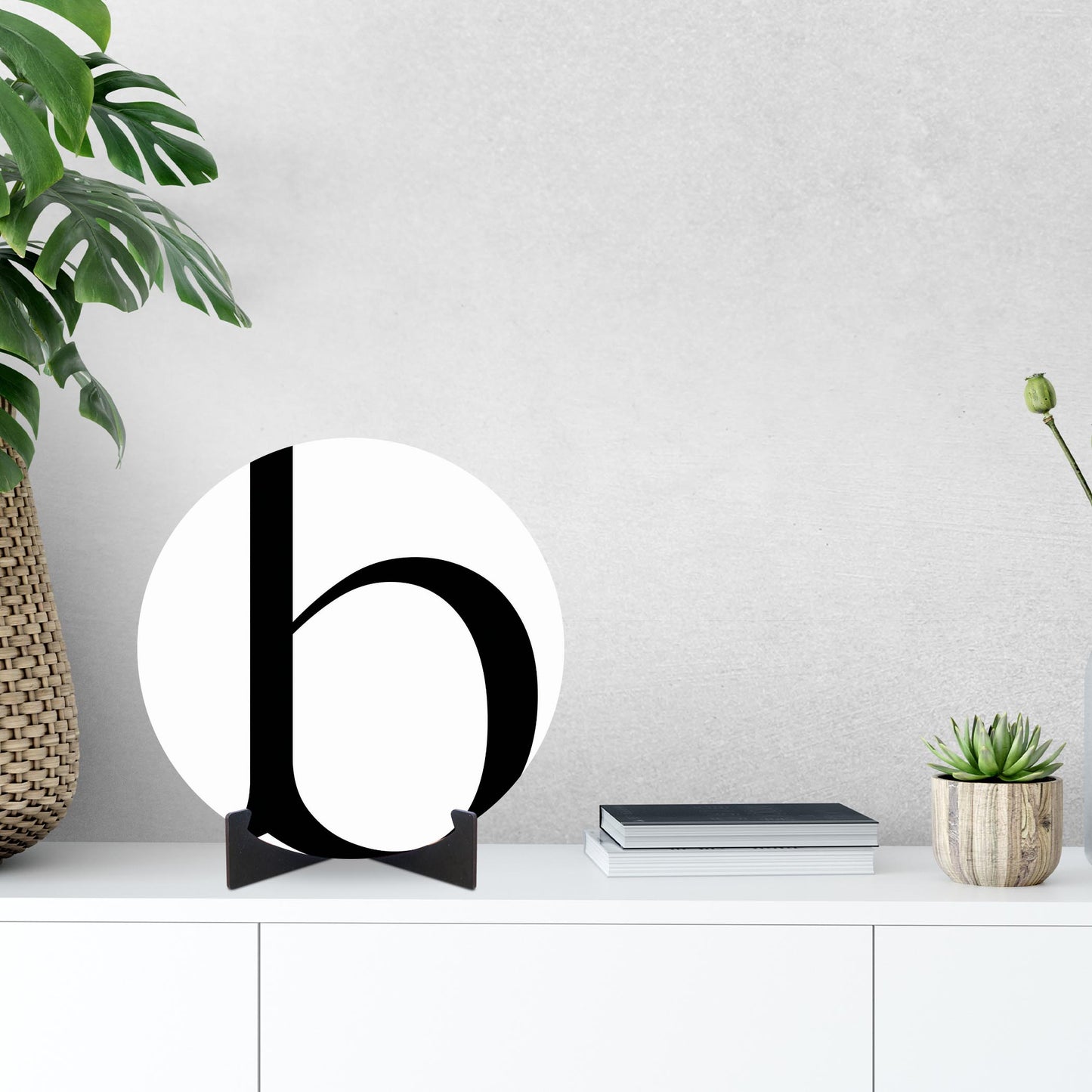 Minimalist Monogram B | Wood Sign | Eaches | Min 1