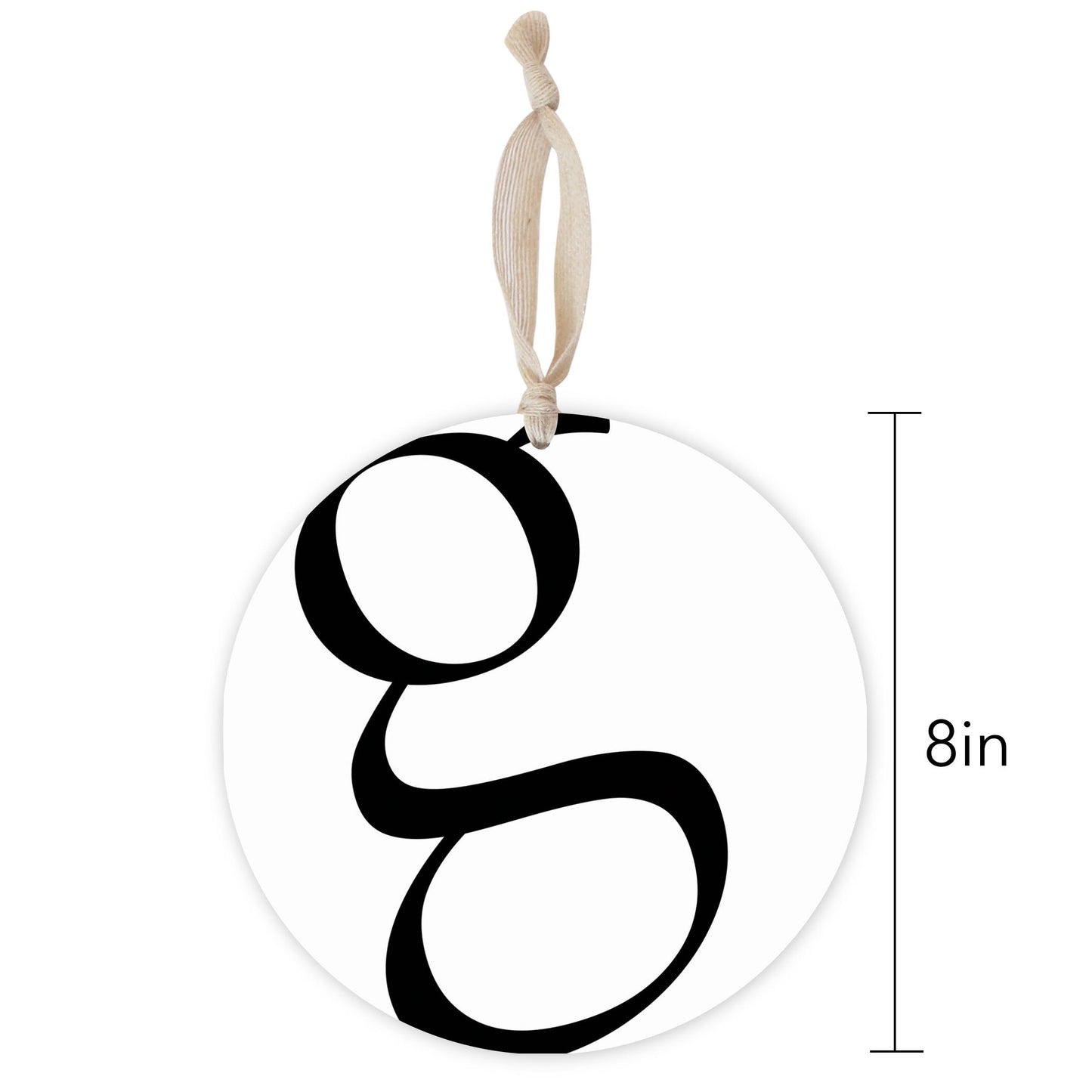 Minimalist Monogram G| Wood Ornament | Eaches | Min 1