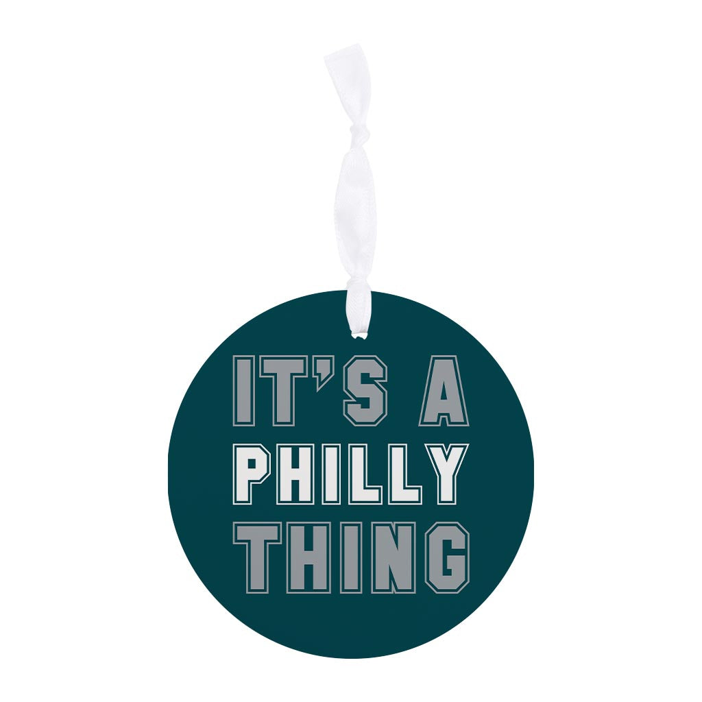 Modern Minimalist Pennsylvania Philly Thing | Wood Ornament | Eaches | Min 6