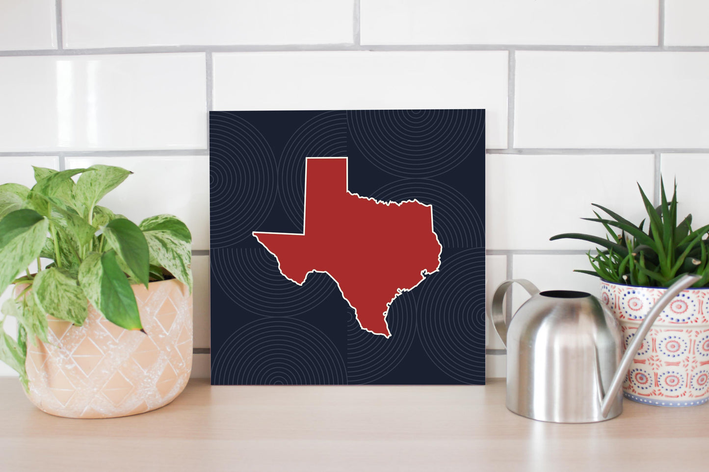 Modern Minimalist Texas Colors Shape | Wood Sign | Eaches | Min 2