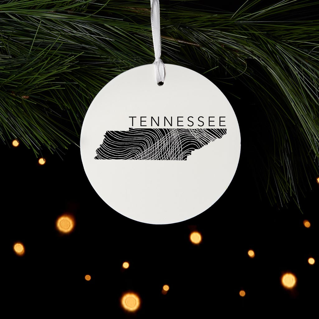 Minimalist B&W Tennessee State Name | Wood Ornament | Eaches | Min 6