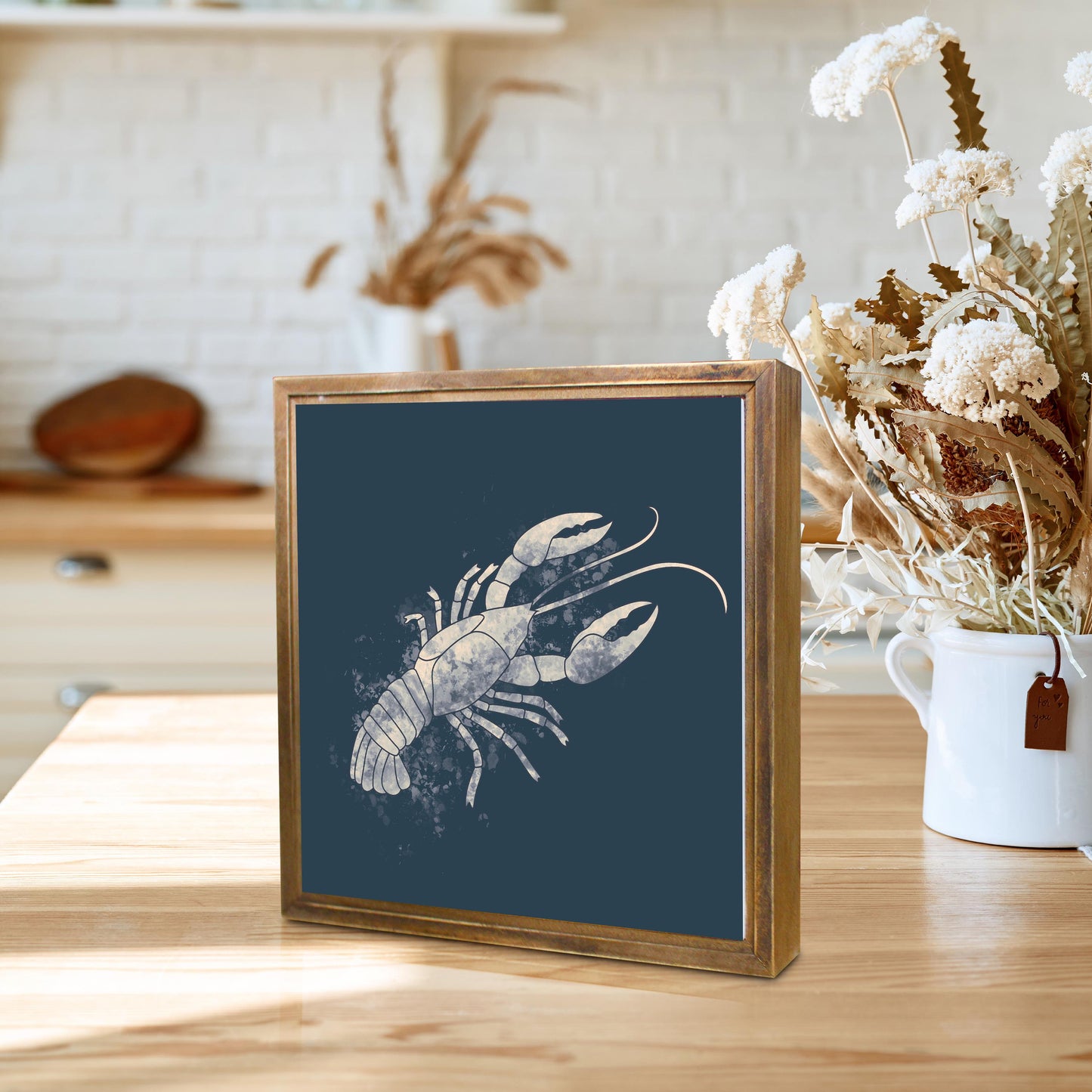 Louisiana Colorful Water Color Crawfish | Wood Sign | Eaches | Min 1