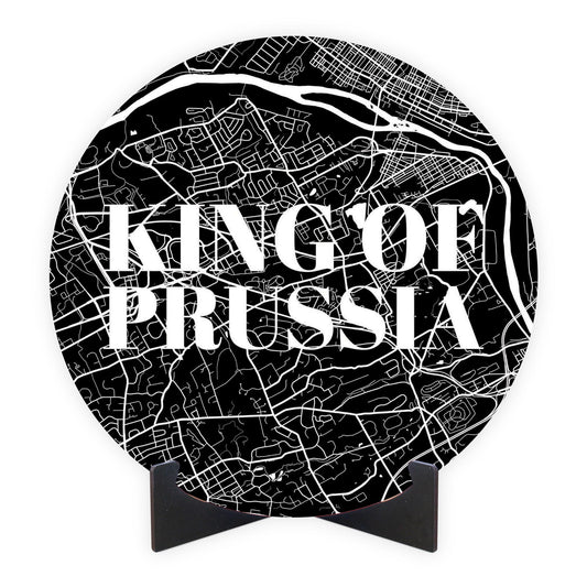 Minimalistic B&W Pennsylvania King Of Prussia Map | Wood Sign | Eaches | Min 1