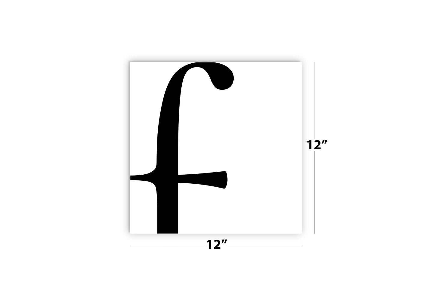 Minimal Monogram F | Wood Sign | Eaches | Min 2