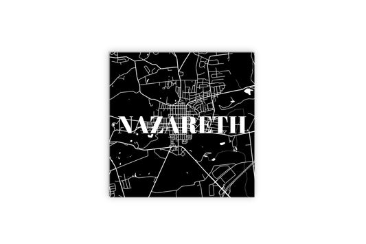 Minimalistic B&W Pennsylvania Nazareth Map | Wood Sign | Eaches | Min 2