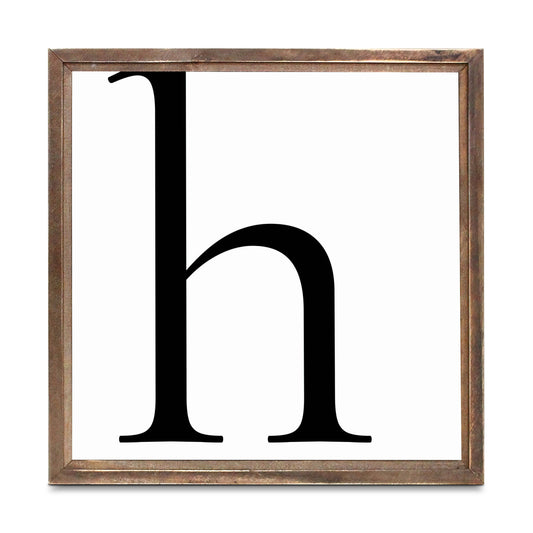 Minimalist Monogram H | Wood Sign | Eaches | Min 1