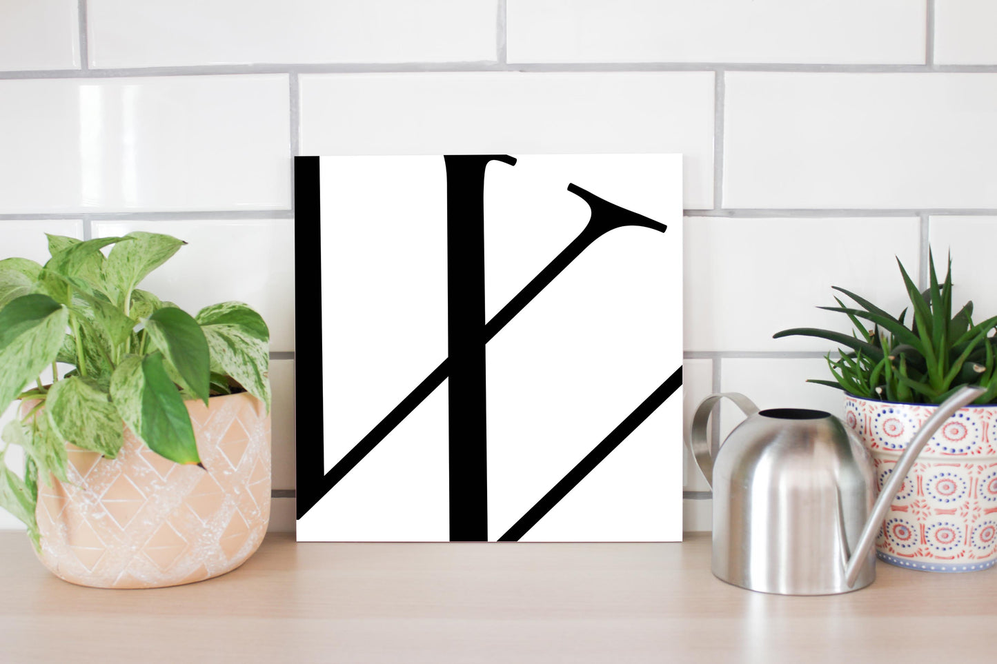 Minimal Monogram W | Wood Sign | Eaches | Min 2