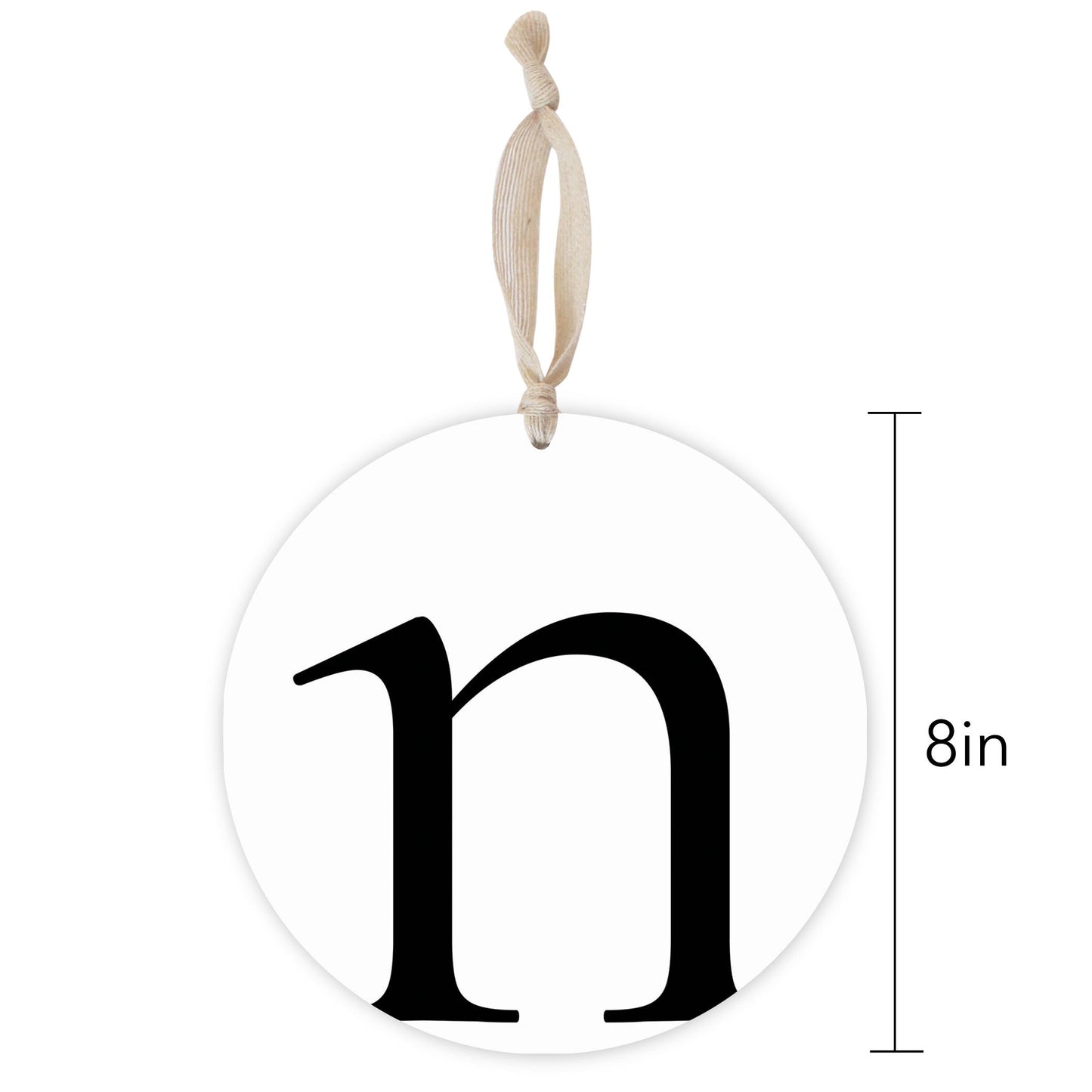 Minimalist Monogram N| Wood Ornament | Eaches | Min 1