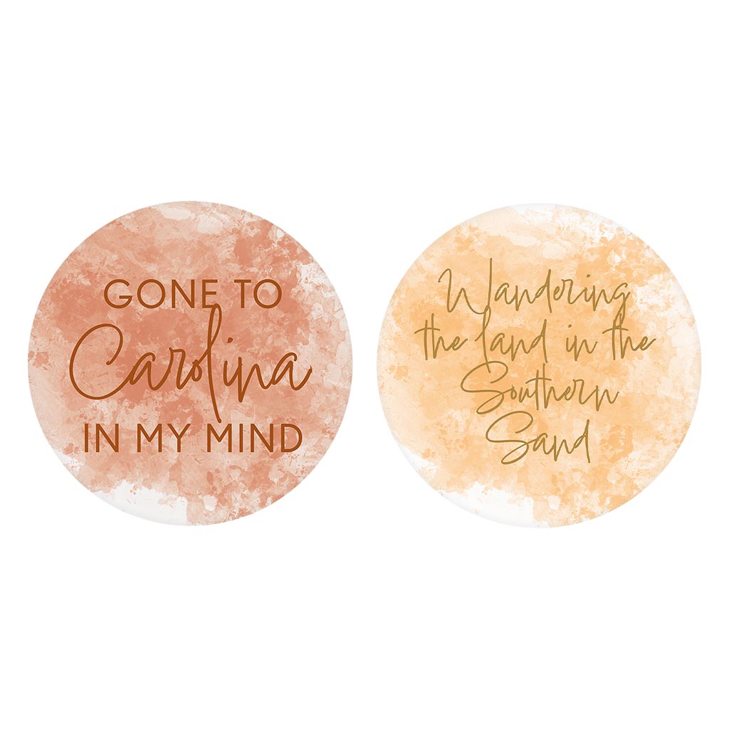 North Carolina Sayings Orange| Absorbent Car Coasters | Set of 2 | Min 4