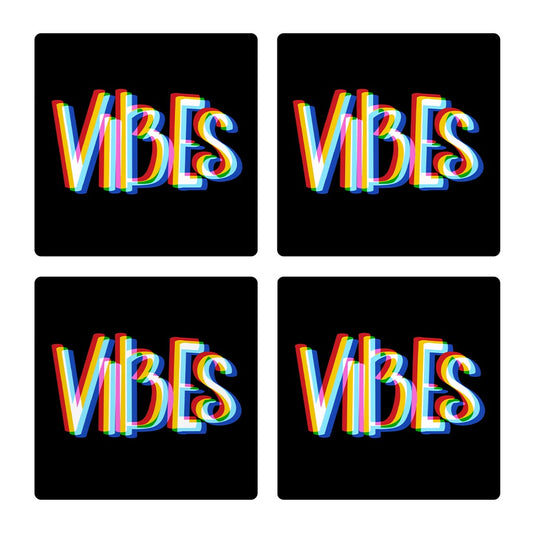 Funky Vibes Illusion In Black| Absorbent Coasters | Set of 4 | Min 2