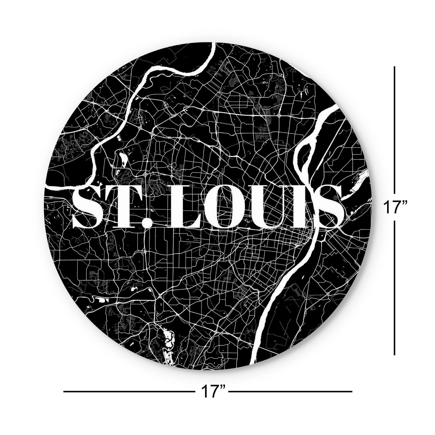 Minimalist B&W Missouri St Louis Map | Wood Sign | Eaches | Min 1