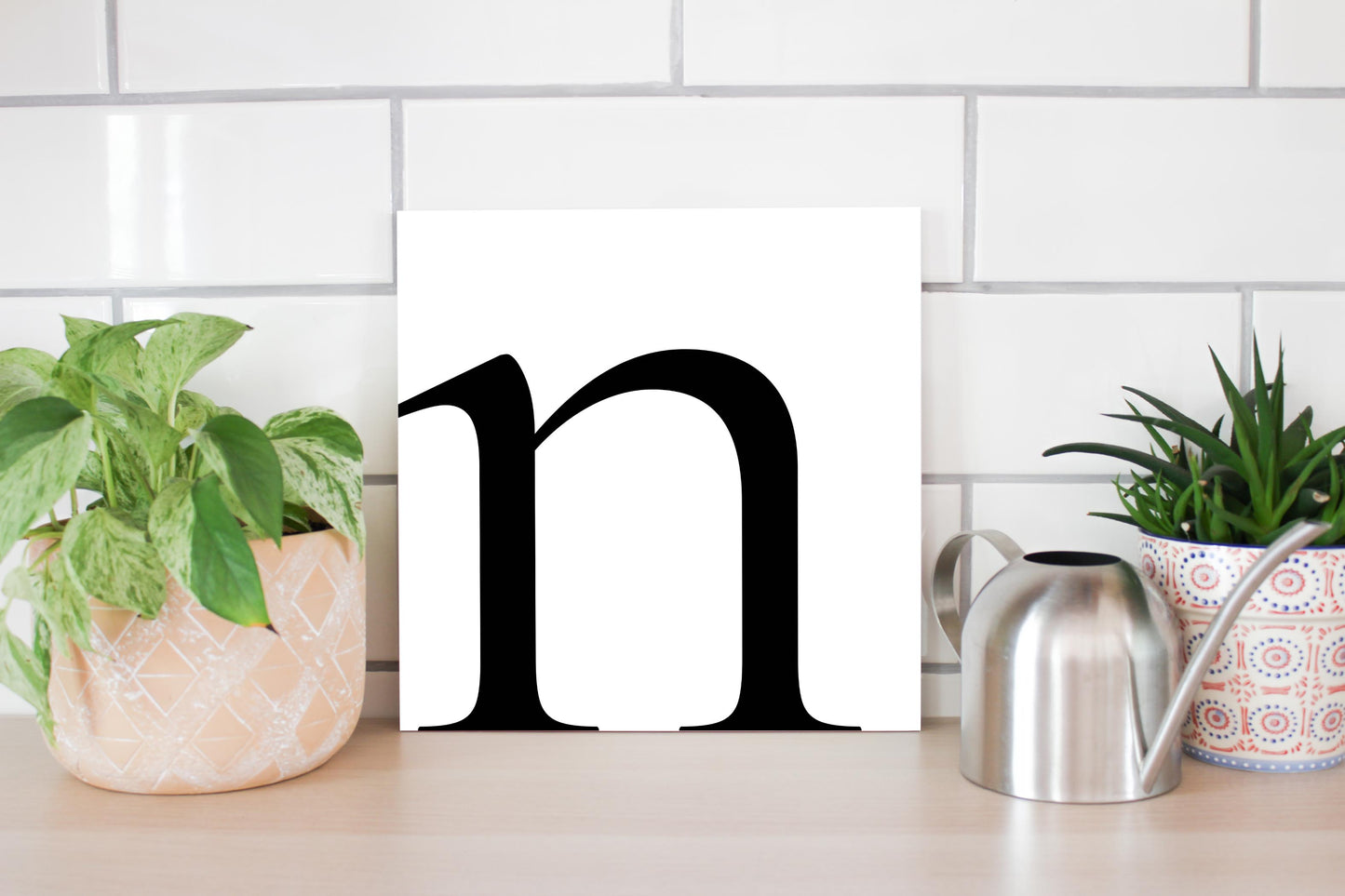 Minimal Monogram N | Wood Sign | Eaches | Min 2