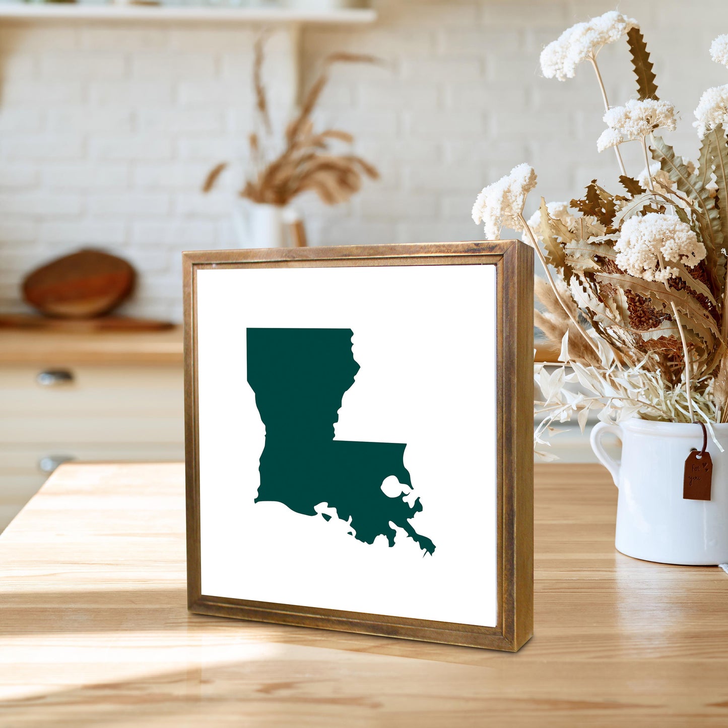 Blue White Louisiana State Shape | Wood Sign | Eaches | Min 1